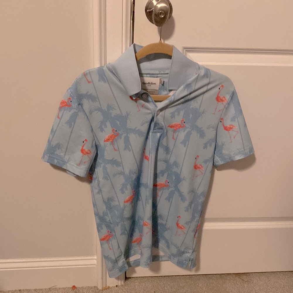 Goodfellow Flamingo Polo Tee